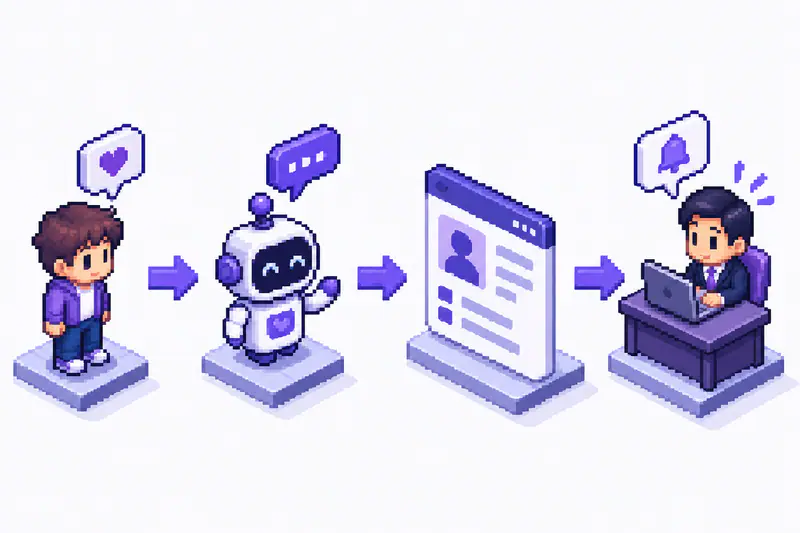 Схема пути заявки: клиент, бот, CRM и уведомление менеджеру